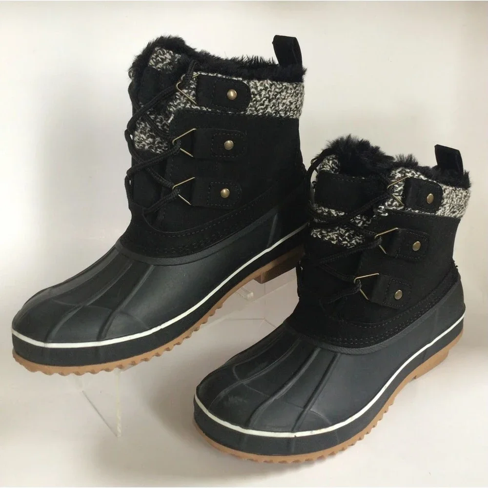 NEW KHOMBU Women's Keri Faux Fur-Lined Duck Boots (Size 7) - Picture 8 of 11